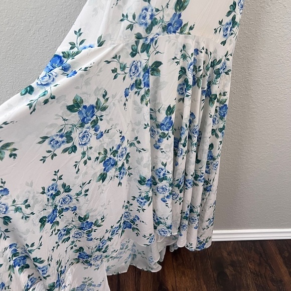 Anthropologie Yumi Kim White and Blue floral cut out maxi dress size large - Picture 7 of 15